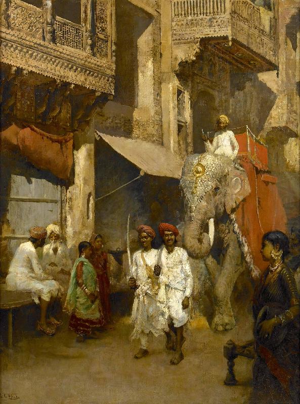 Promenade on an Indian Street, Edwin Lord Weeks